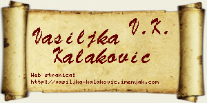 Vasiljka Kalaković vizit kartica